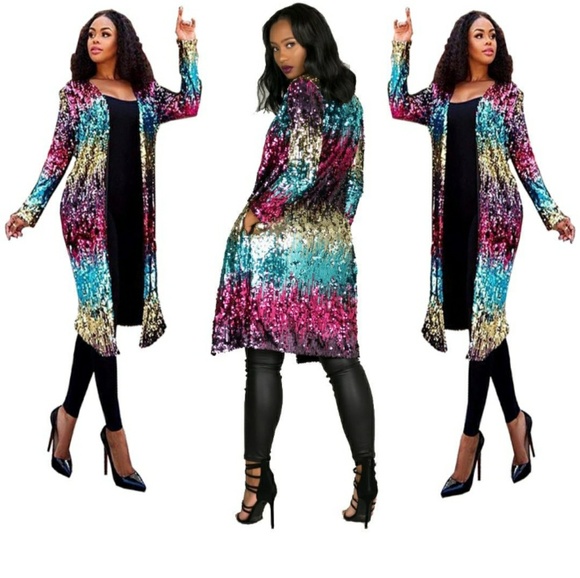 Jackets & Blazers - Multicolor sequins jacket